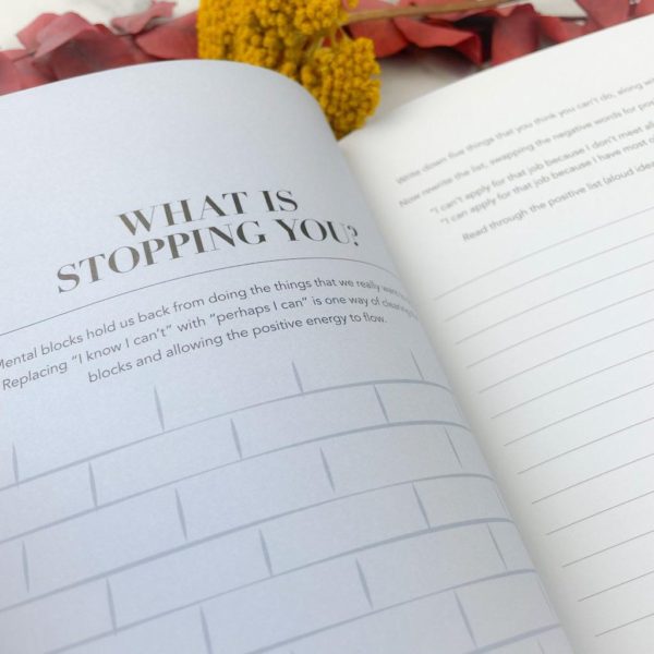 A picture of the inside of the focus journal book