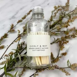 A picture of a jar of matches