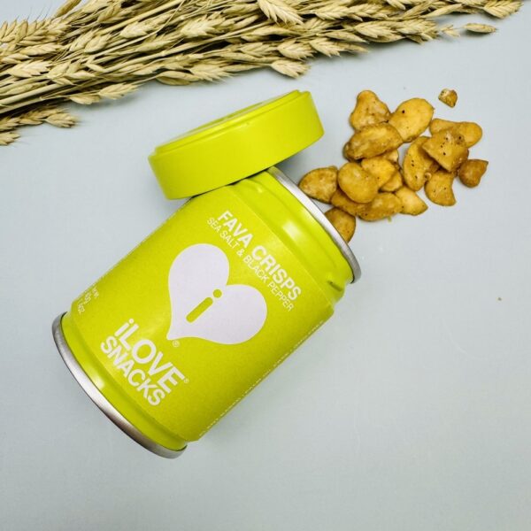 I picture of the I Love Snacks FAVA chips that are included in the Mindful Traveller Gift Box